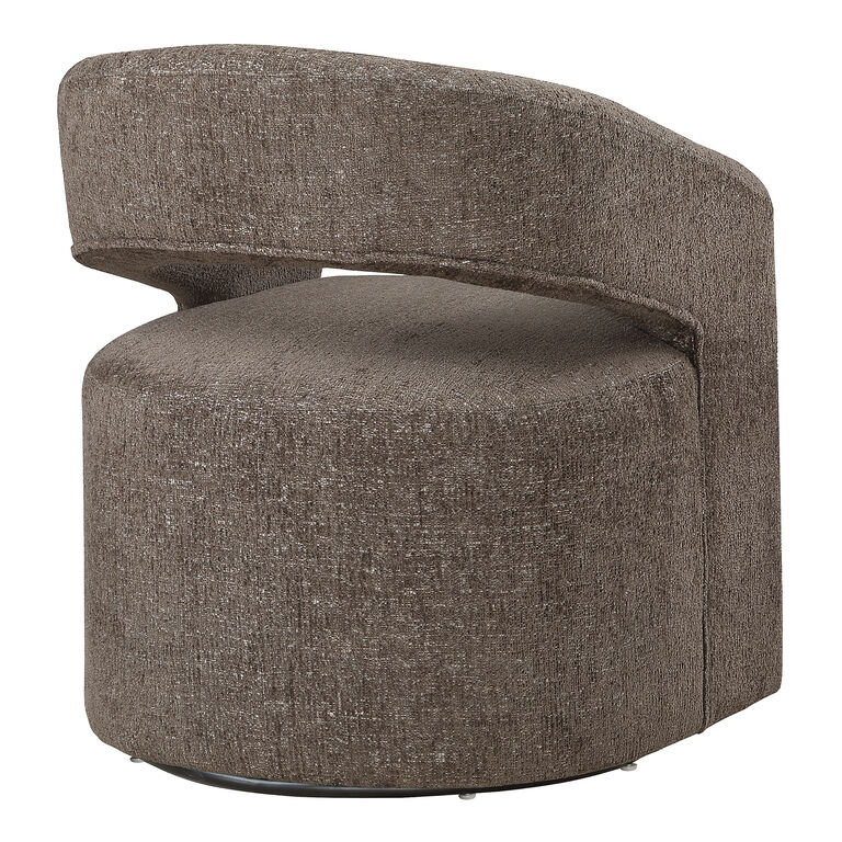 Carlton Curved Open Back Upholstered Swivel Chair image number 3
