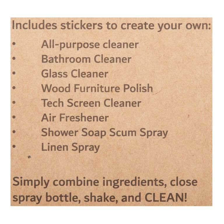 Glass Spray Bottles with DIY Cleaning Recipes Set of 2 image number 2