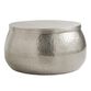Cala Silver Hammered Metal Storage Table Collection image number 2