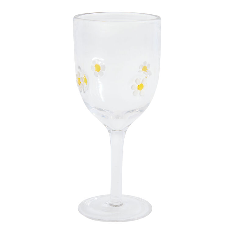 Charm Daisy Inlay Wine Glass image number 1