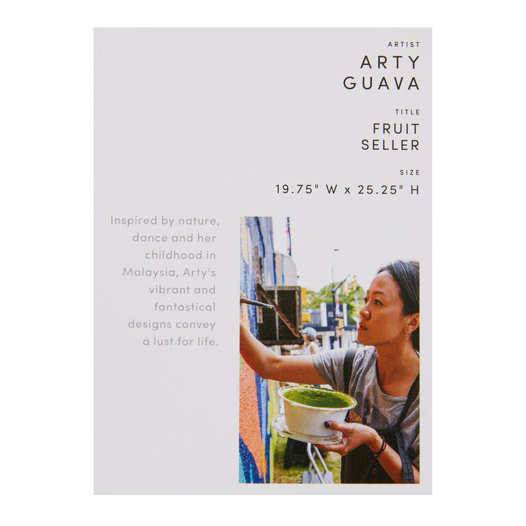 Fruit Seller by Arty Guava Framed Canvas Wall Art image number 3