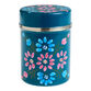 Small Hand Painted Metal Floral Storage Canister image number 0