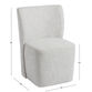 Saxon Cloud Gray Upholstered Rolling Dining Chair image number 6