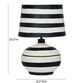 Arcade Black and White Horizontal Stripe Table Lamp image number 4