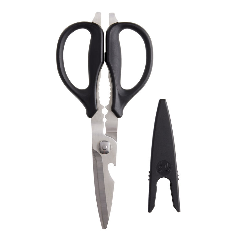 Heavy Duty Kitchen Shears with Serrated Edge – HAND FORGED KNIFE