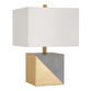 Raglan Square Gold and Gray Concrete Dipped Cube Table Lamp image number 0