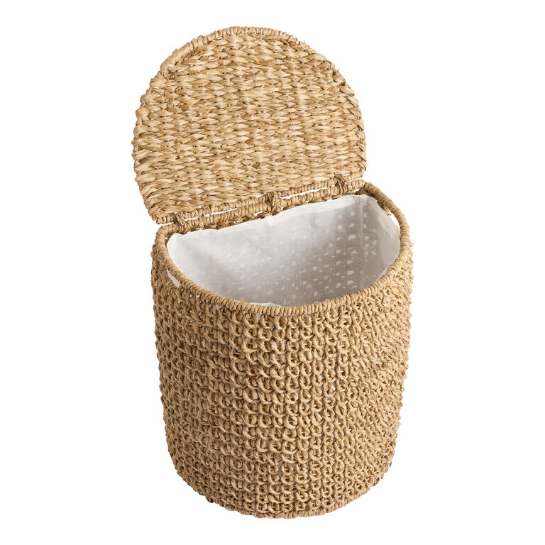 Adora Water Hyacinth and Rattan Laundry Hamper with Liner image number 3
