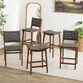 Giovana Gray Faux Suede Strap Counter Stool Set of 2 image number 1