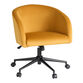 Analise Golden Yellow Velvet Upholstered Office Chair image number 0