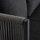 Zanotti Gray Rope and Charcoal Curved Outdoor Loveseat image number 3