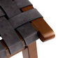 Giovana Gray Faux Suede Strap Backless Counter Stool image number 3