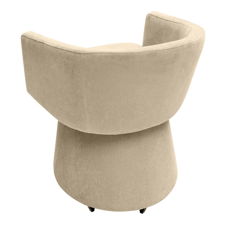 Bethwin Upcycled Velvet Upholstered Office Chair image number 4