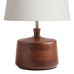 Alana White Laser Cut Fabric Cylinder Accent Lamp by World Market