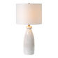 Cedric Off White Textured Ceramic LED Table Lamp image number 2