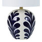 Enford Off White and Navy Blue Ceramic LED Table Lamp image number 3