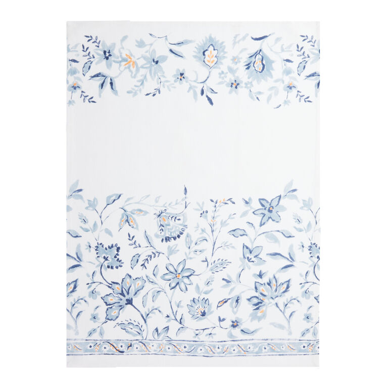  NOQL Blue Flowers Kitchen Towels, Floral Dish Towels