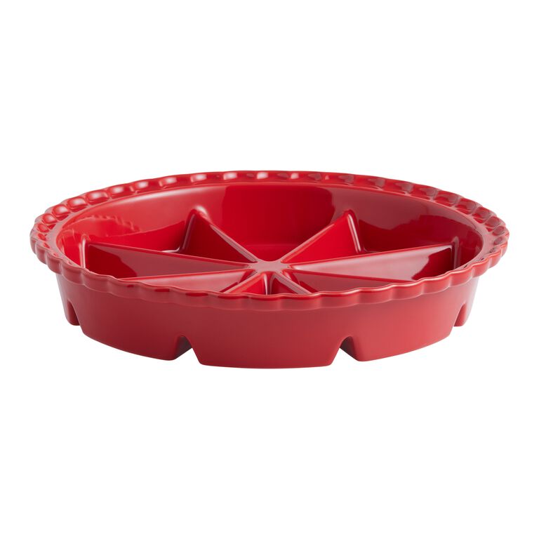 Cherry Red Ceramic Scone Pan