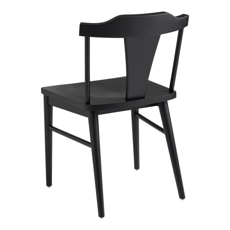 Tobi Black Wood Cutout Splat Back Dining Chair Set of 2 image number 4