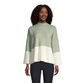 Sage And Ivory Color Block Mock Neck Lounge Sweater