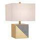Raglan Square Gold and Gray Concrete Dipped Cube Table Lamp image number 2
