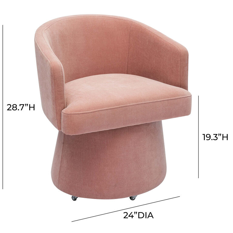 Bethwin Upcycled Velvet Upholstered Office Chair image number 6