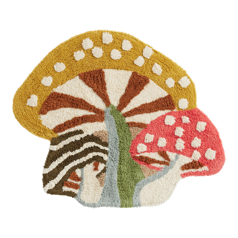 Multicolor Mushroom Shaped Bath Mat image number 1