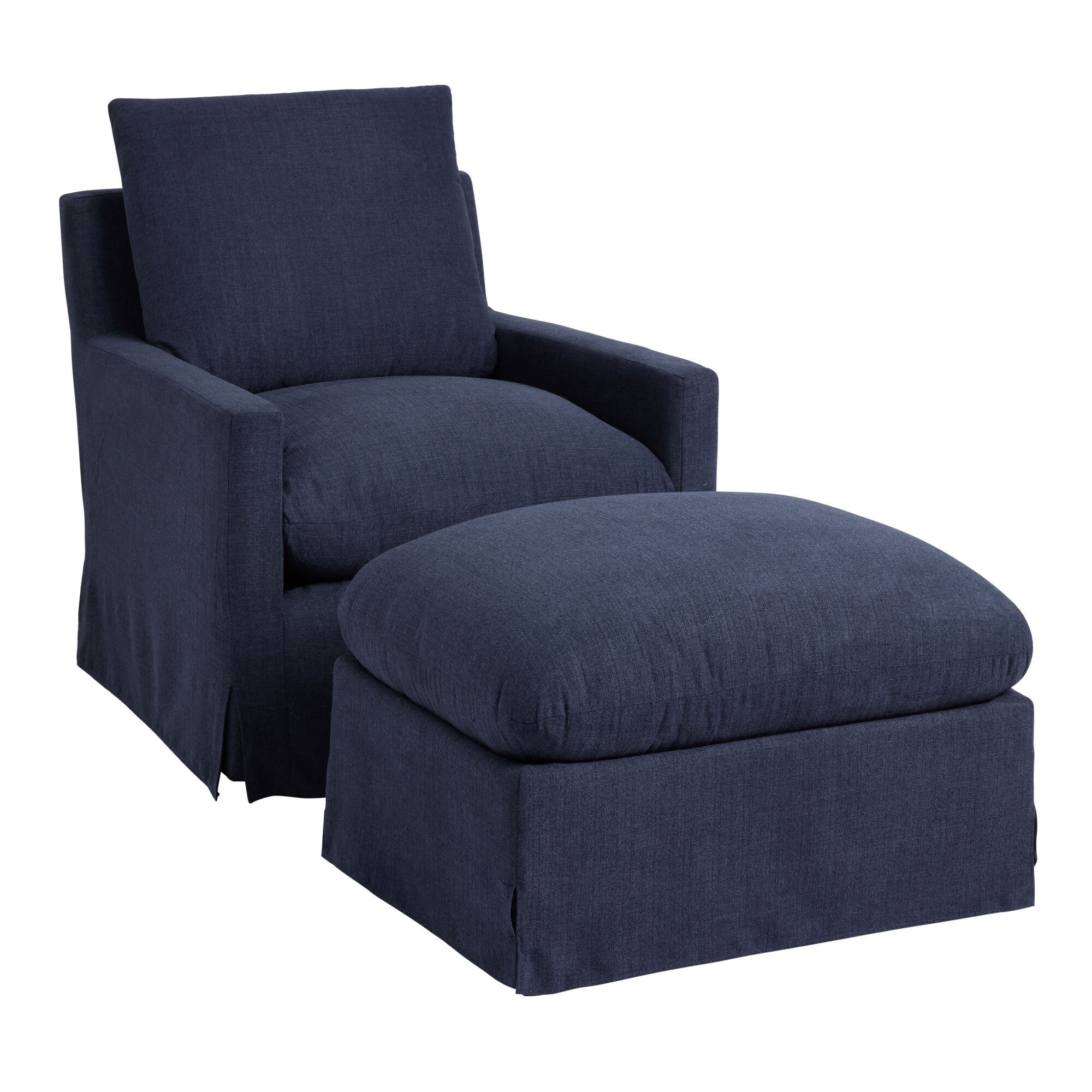 World market feather filled deals swivel brynn armchair