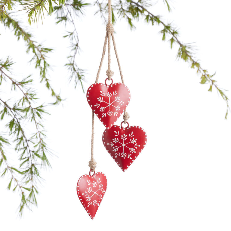3 Love Hearts Ornament Bundle