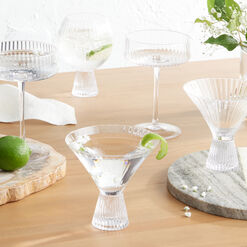 Textured Ruffle Cocktail Glass Set of 2 - World Market