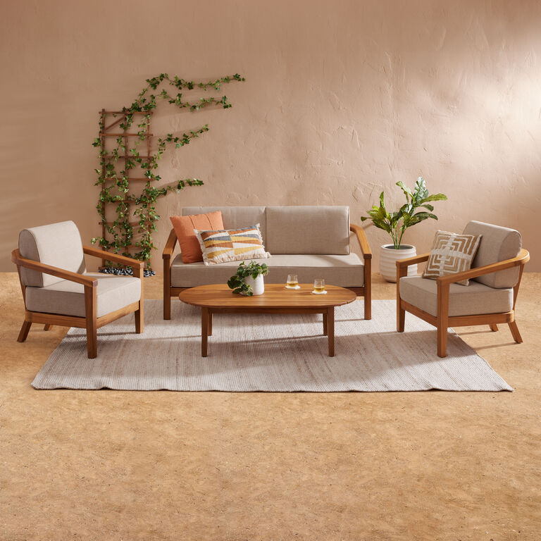 Atrani 4 Piece Outdoor Furniture Set with Chairs image number 1