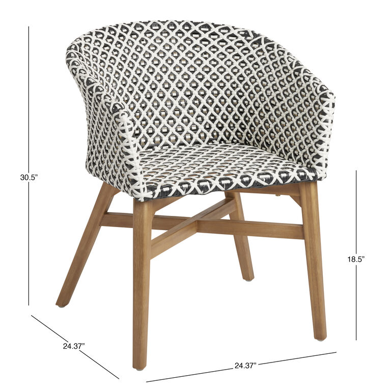 Calabria All Weather Wicker Outdoor Dining Chair image number 6