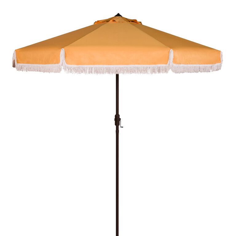 9 Ft Tilting Patio Umbrella with Fringe image number 1