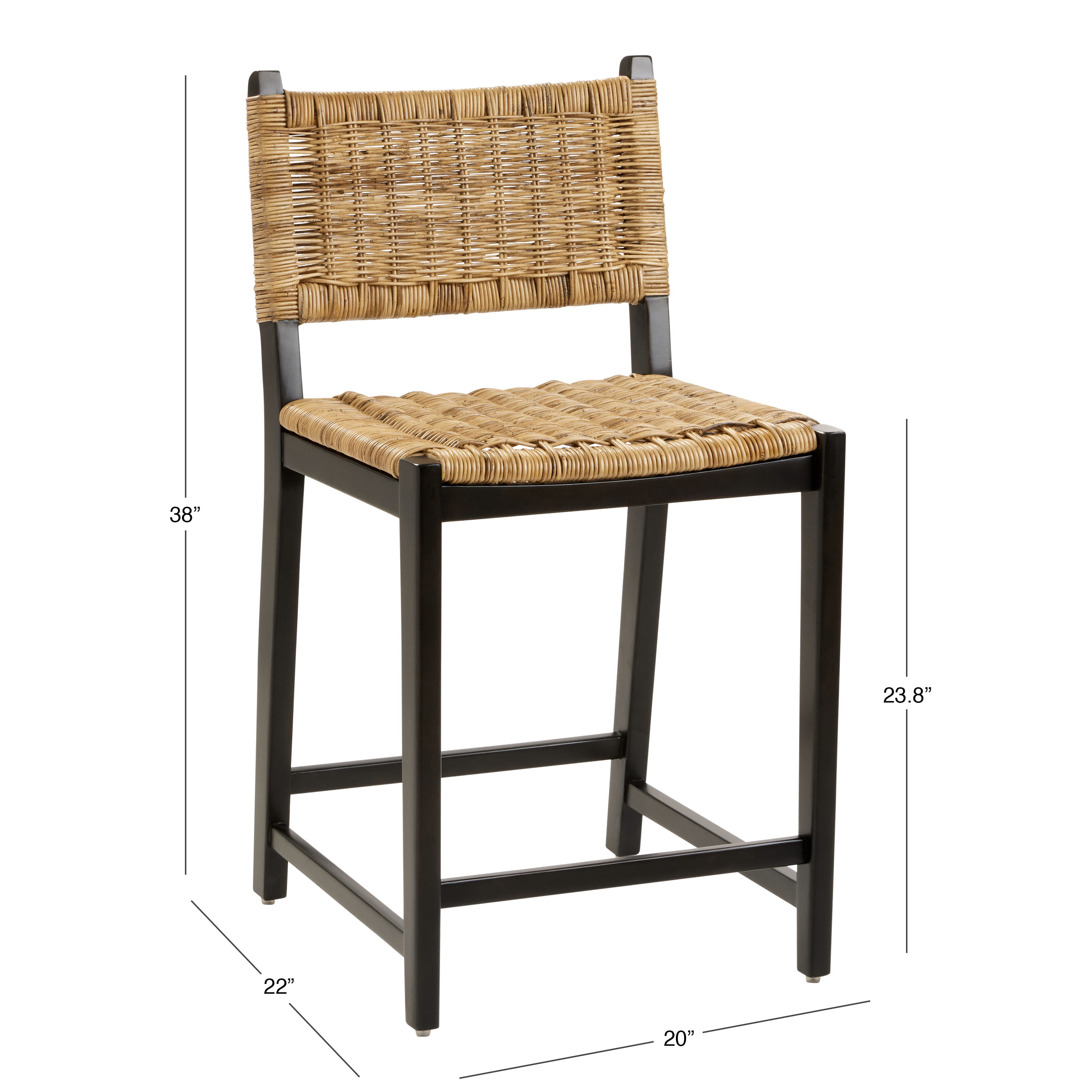 Rattan counter height stools deals with backs