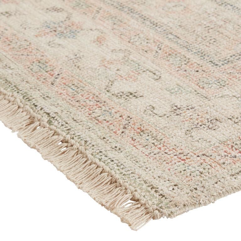 Charlotte Peach and Taupe Viscose and Wool Area Rug image number 4