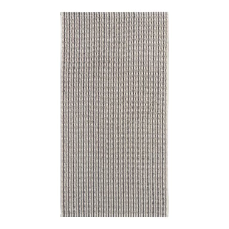 Monte Gray Stripe Textured Bath Towel image number 3