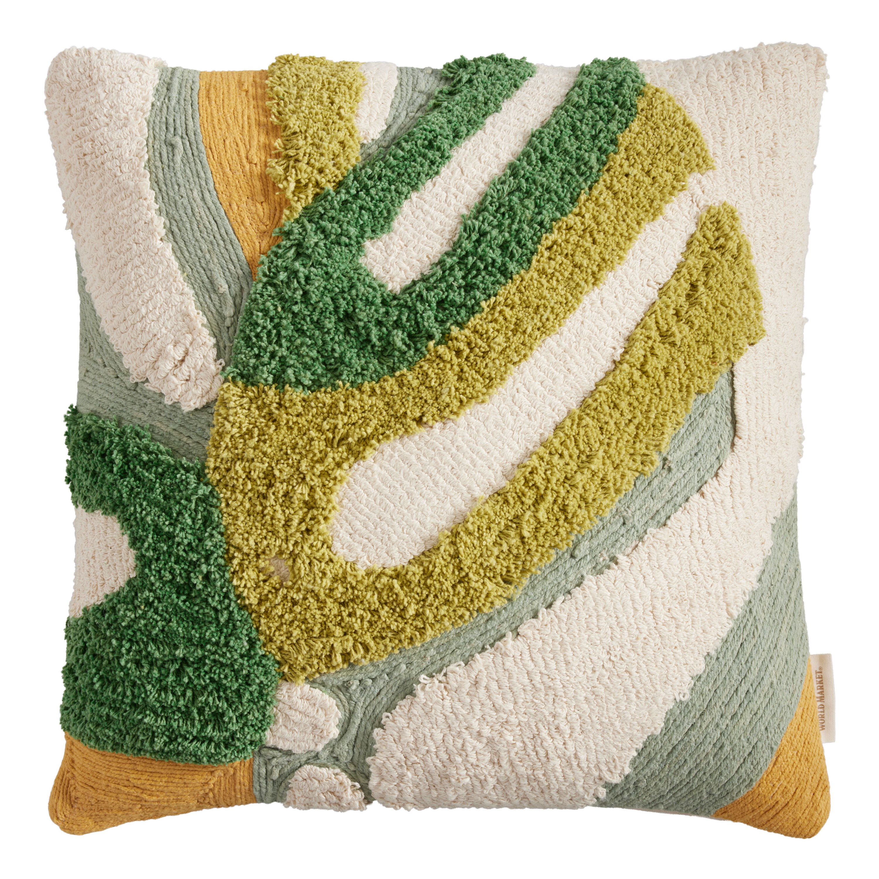 Tufted Rainbow Cotton Throw Pillow