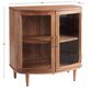 Cade Wood and Glass Curved Display Cabinet image number 6