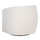 Lev White Sherpa Curved Upholstered Swivel Chair image number 3