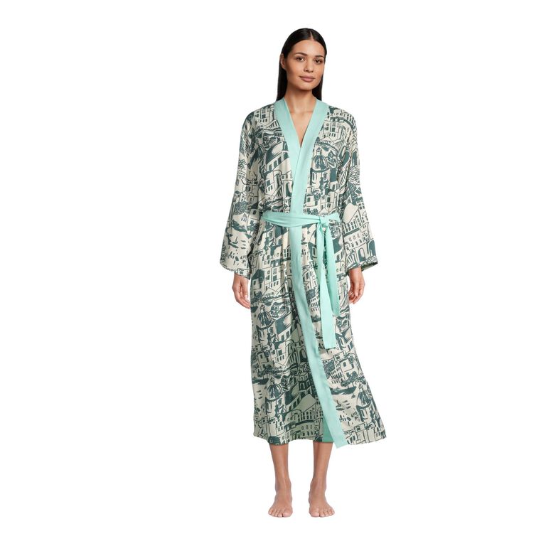 Villa Vista Teal And White Pajama Collection image number 2