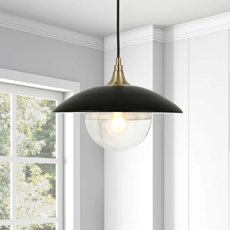 Glass and Metal Dome Alice Pendant Lamp image number 2