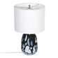 Alana Blue And White Glass Organic Dot Table Lamp image number 1