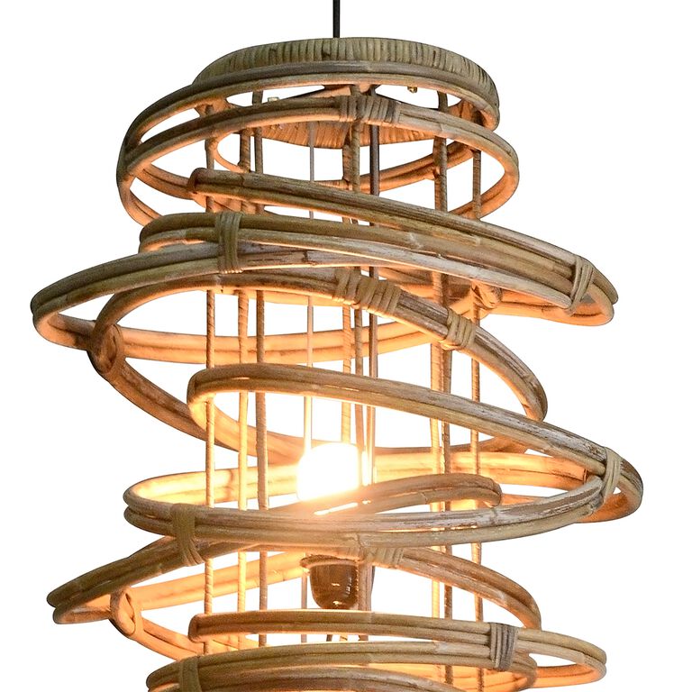 Motu Natural Rattan Spiral Pendant Lamp image number 6