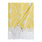 Shona Mustard Floral Tile Beach Towel