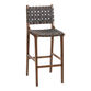 Giovana Gray Faux Suede Strap Barstool