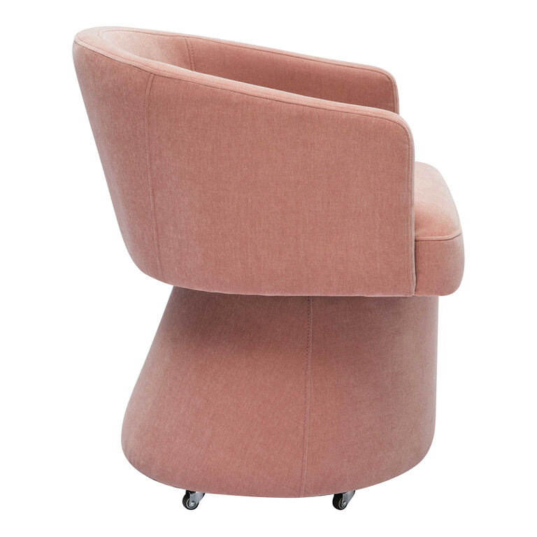 Bethwin Upcycled Velvet Upholstered Office Chair image number 3