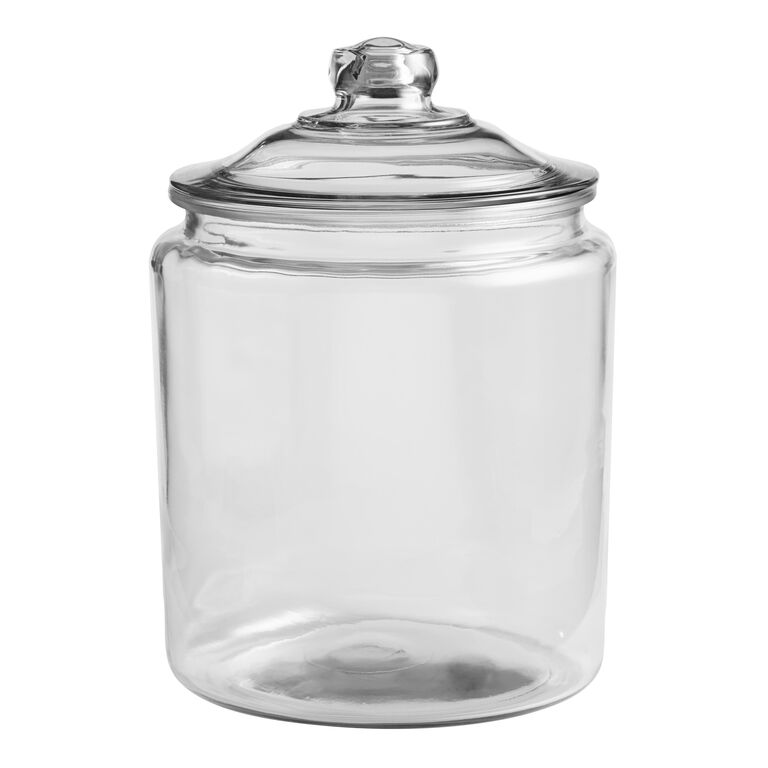 Glass Jars with Black Lids, 1 Gallon Large Glass food storage