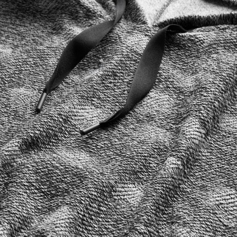 Marled Gray Abstract Dot Knit Lounge Hoodie image number 3