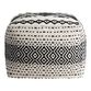 Black and White Kilim Indoor Outdoor Pouf image number 2