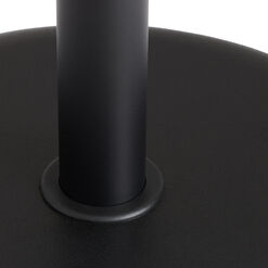 Round Black Concrete Patio Umbrella Stand