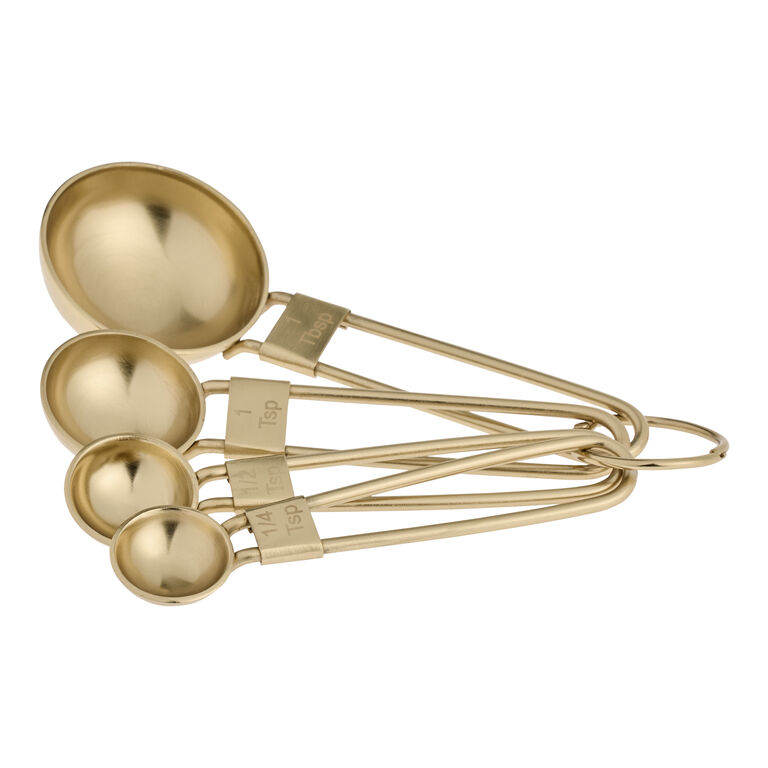 Gold Stainless Steel Nesting Measuring Spoons image number 1